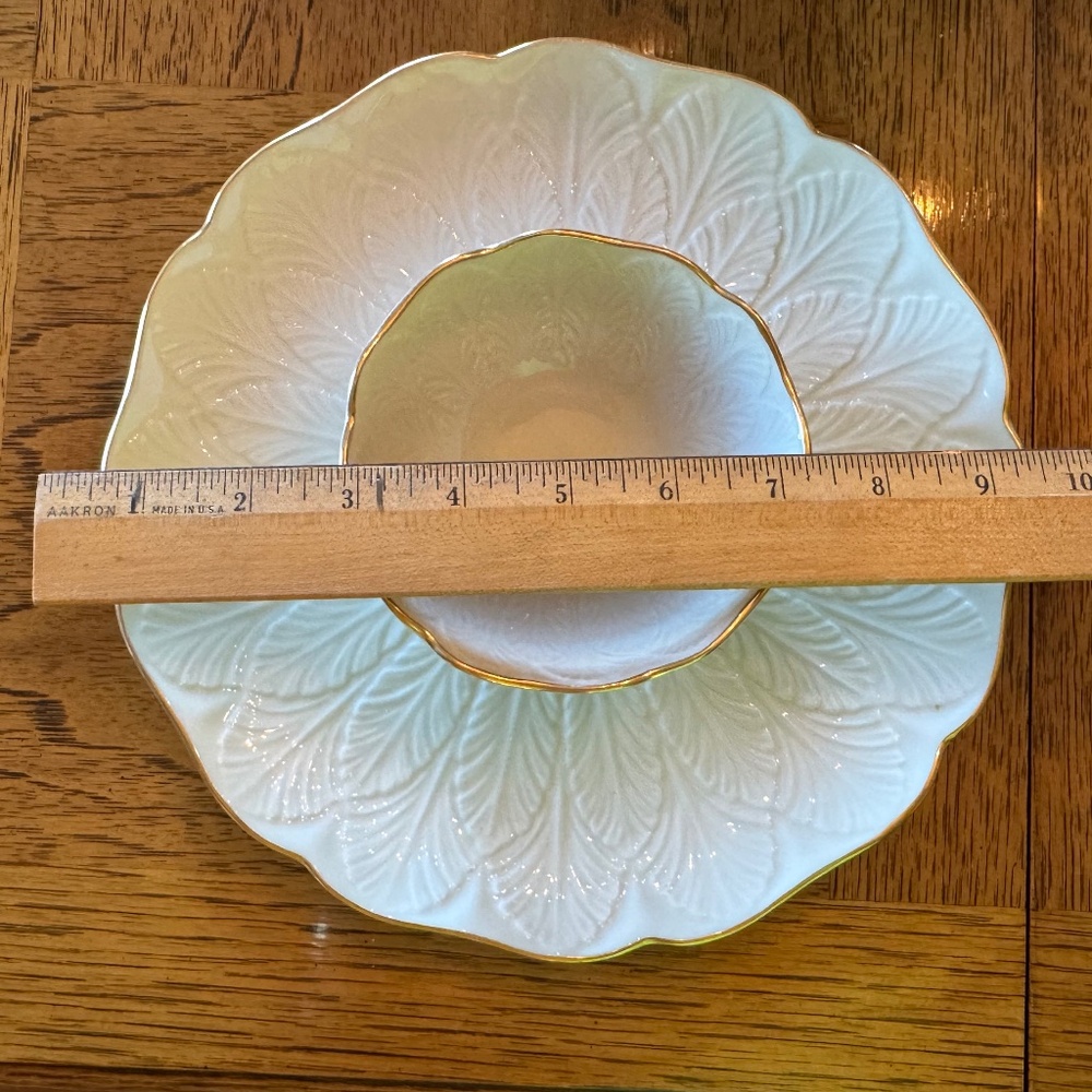 **LOOK!!!! PRICE DROP!! Lenox Greenfield Collection Chip & Dip piece- PRISTINE** - Picture 6 of 9